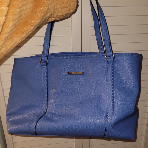 Dana Buchman Blue Leather Handbag - Picture 13 of 13
